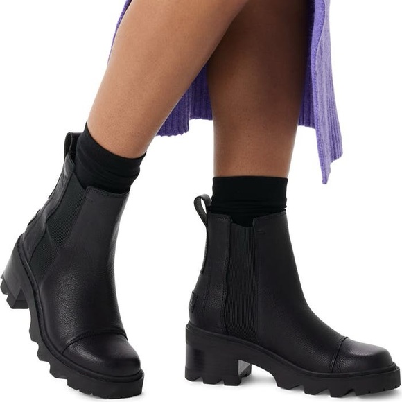 Sorel Joan Now Black Ankle Boots Black Size 10 - Picture 1 of 10